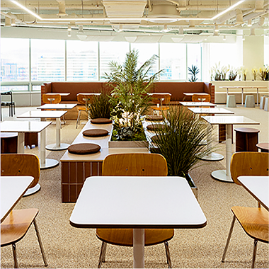 Photos of the interior of the cafe